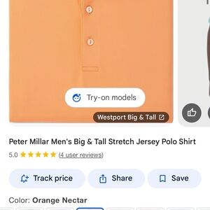 Peter Millar Orange Polo Shirt